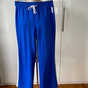 JUICY by Juicy Couture Track Pants in Blue/White Size-Medium